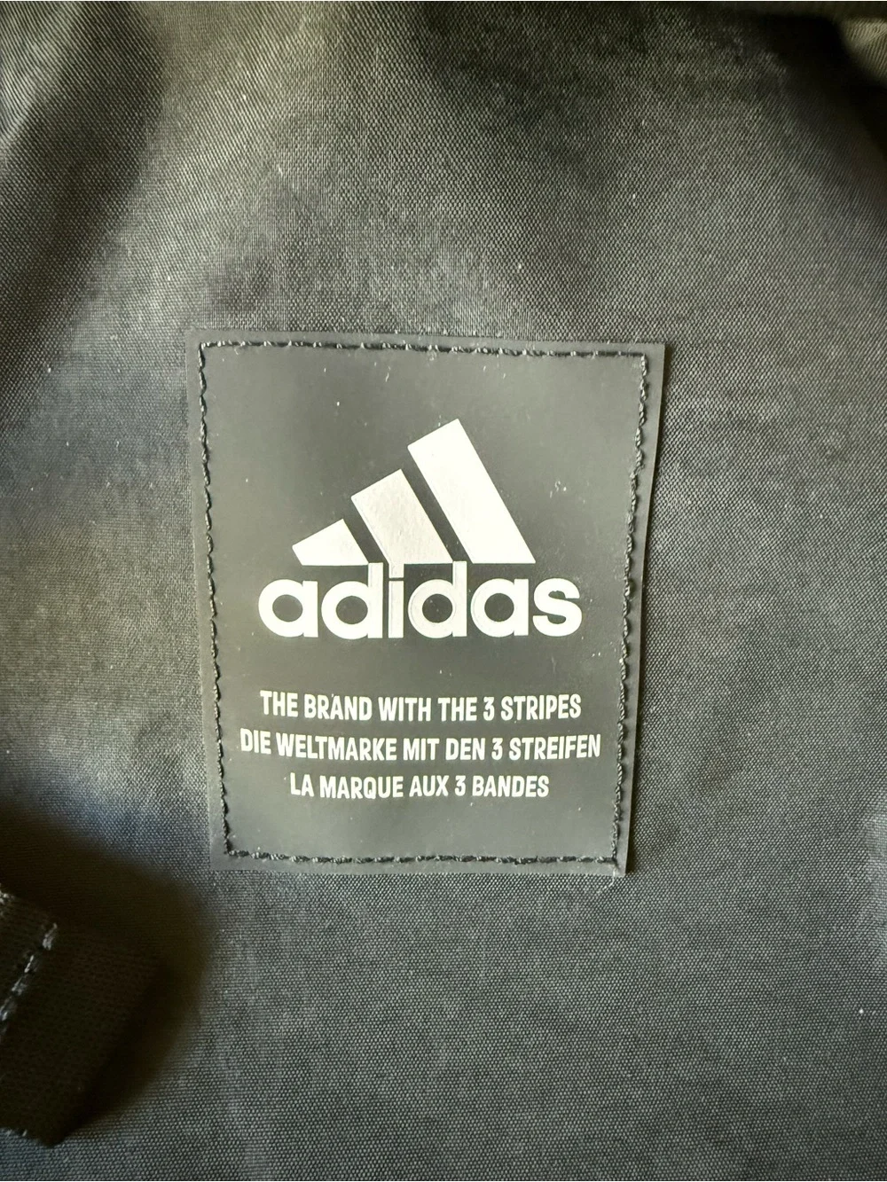 adidas Black Backpack with White 3-Stripes Front Panel